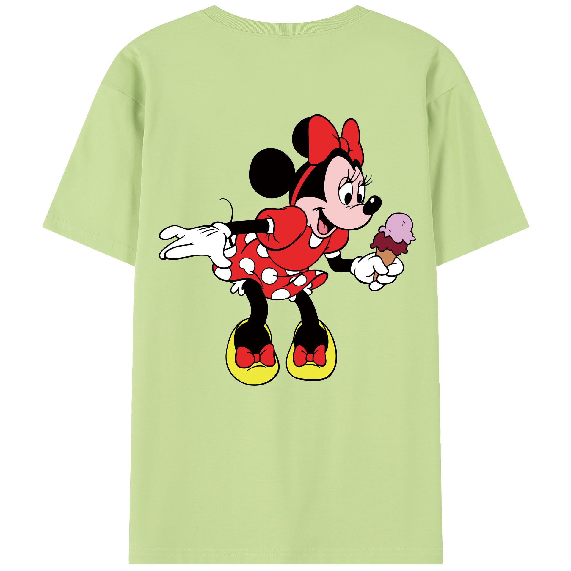 （画像用） ミッキーマウス Mickey Mouse 綿100％半袖Tシャツ（背面プリント）